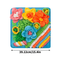 Snuffelmat Hond - Antiknelling Mat van Zachte Fleece, Educatief Speelgoed voor Stressvermindering, 39x39 cm - Hebbr