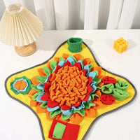 Snuffelmat Hond - Interactieve Voerpuzzel voor Mentale Stimulatie, 60x40 cm, Duurzaam en Wasbaar - Hebbr