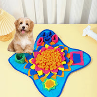 Snuffelmat Hond - Interactieve Voerpuzzel voor Mentale Stimulatie, 60x40 cm, Duurzaam en Wasbaar - Hebbr