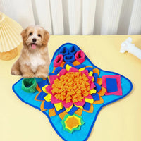 Snuffelmat Hond - Interactieve Voerpuzzel voor Mentale Stimulatie, 60x40 cm, Duurzaam en Wasbaar - Hebbr