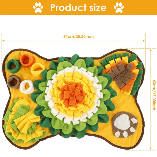 Snuffelmat Hond van Polyester met Anti - Slip Onderkant - Interactieve Snackdispenser voor Geurtraining - Hebbr