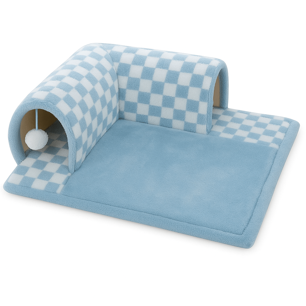 Speeltunnel voor Katten en Kittens - Pluche en Polyester, Ruimtebesparend Ontwerp - Hebbr