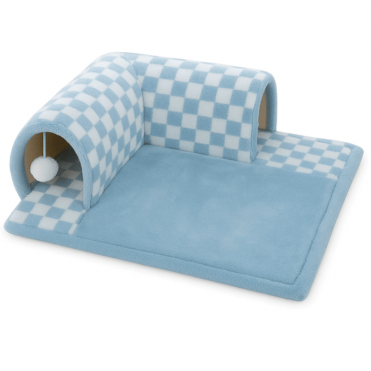 Speeltunnel voor Katten en Kittens - Pluche en Polyester, Ruimtebesparend Ontwerp - Hebbr