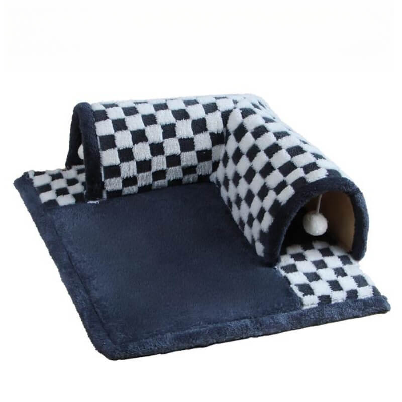 Speeltunnel voor Katten en Kittens - Pluche en Polyester, Ruimtebesparend Ontwerp - Hebbr