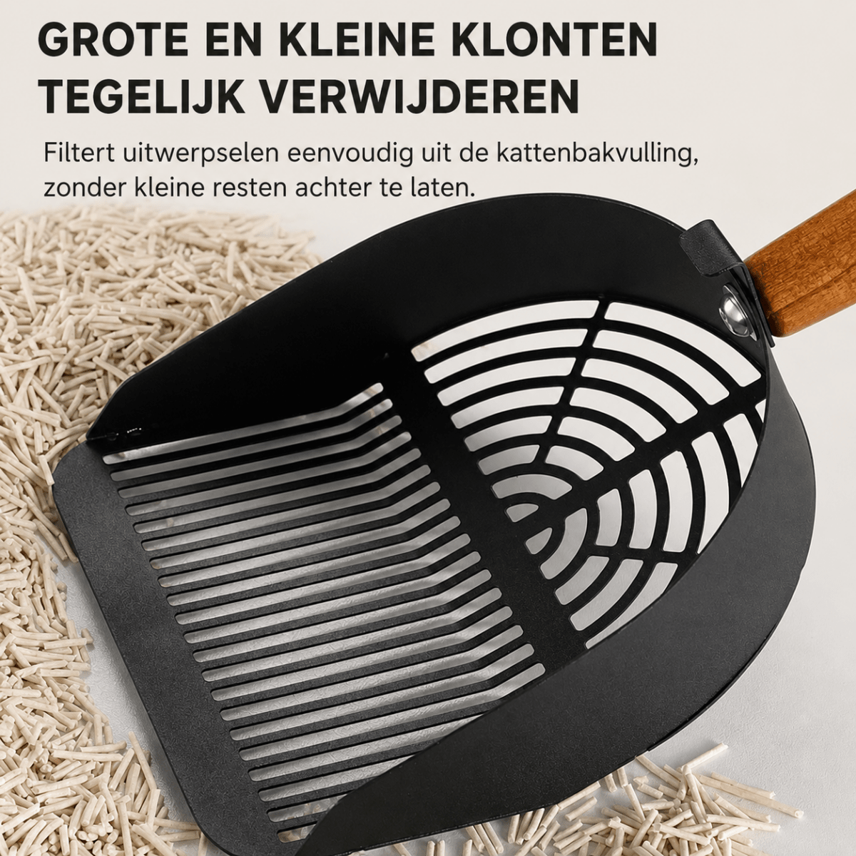 Stalen Kattenbakschep - Hebbr