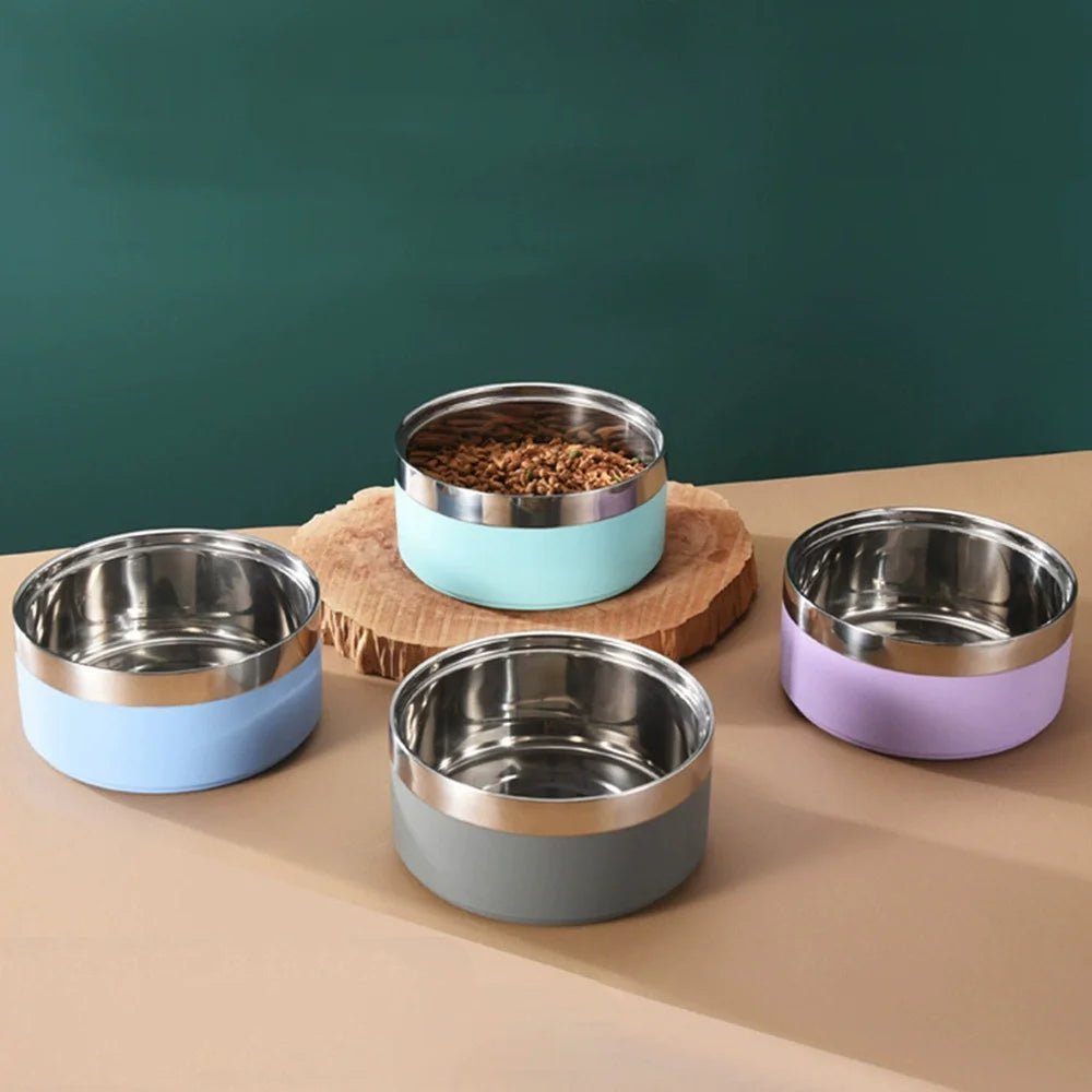 Stijlvolle Hondenkom Van Roestvrij Staal Met Antislipmat - Grote Capaciteit Voor Katten En Honden - Hebbr
