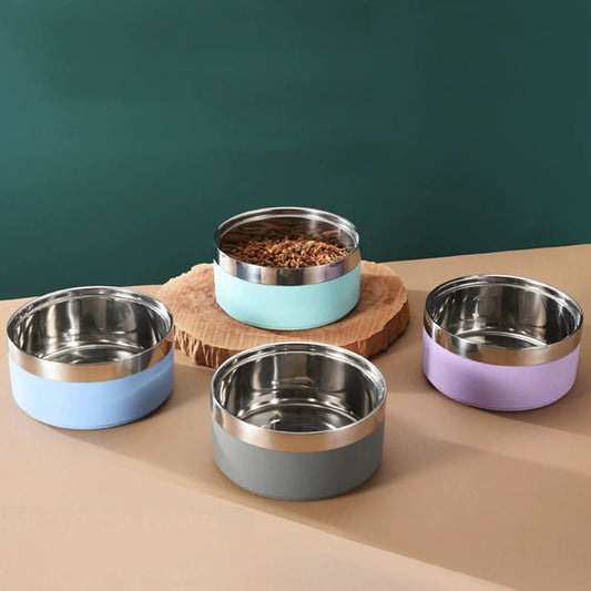 Stijlvolle Hondenkom Van Roestvrij Staal Met Antislipmat - Grote Capaciteit Voor Katten En Honden - Hebbr