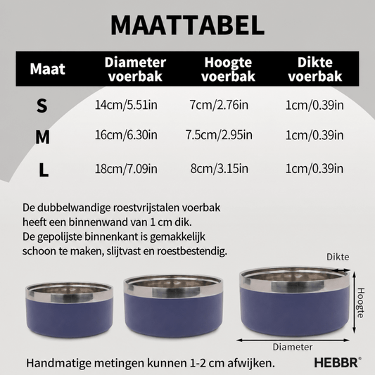 Stijlvolle RVS Kom - Hebbr