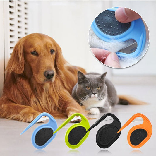 Stressvrije Vachtverzorging Borstel voor Honden en Katten - Efficiënte Klittenverwijdering met Comfortabele Grip - Hebbr