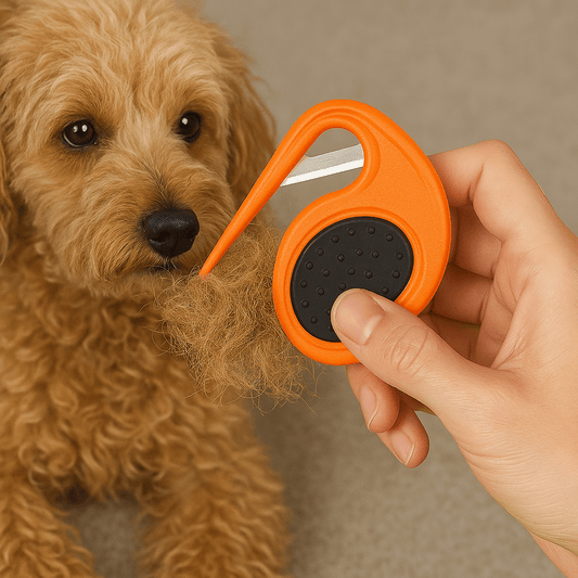 Stressvrije Vachtverzorging Borstel voor Honden en Katten - Efficiënte Klittenverwijdering met Comfortabele Grip - Hebbr