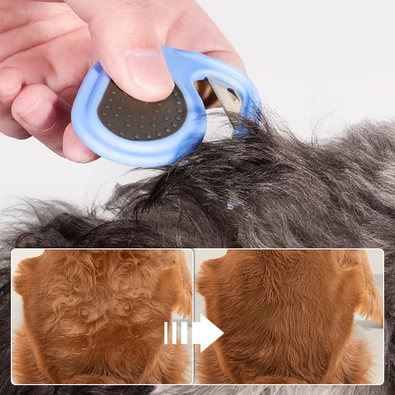 Stressvrije Vachtverzorging Borstel voor Honden en Katten - Efficiënte Klittenverwijdering met Comfortabele Grip - Hebbr