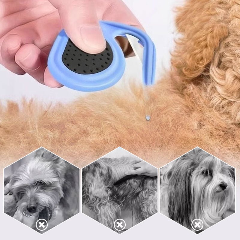 Stressvrije Vachtverzorging Borstel voor Honden en Katten - Efficiënte Klittenverwijdering met Comfortabele Grip - Hebbr