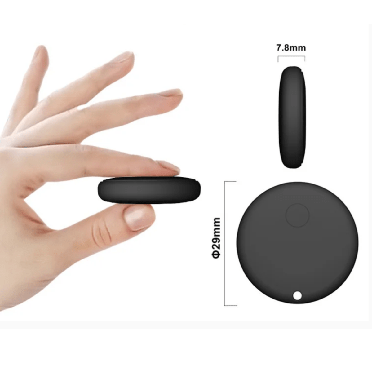 Tracker voor Hond 29×7,8 mm – Reflecterende Halsband met Lange Batterijduur - Hebbr