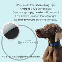 Tracker voor Hond met Reflecterende Halsband 30×30×9 mm – Bluetooth GPS Verbinding - Hebbr