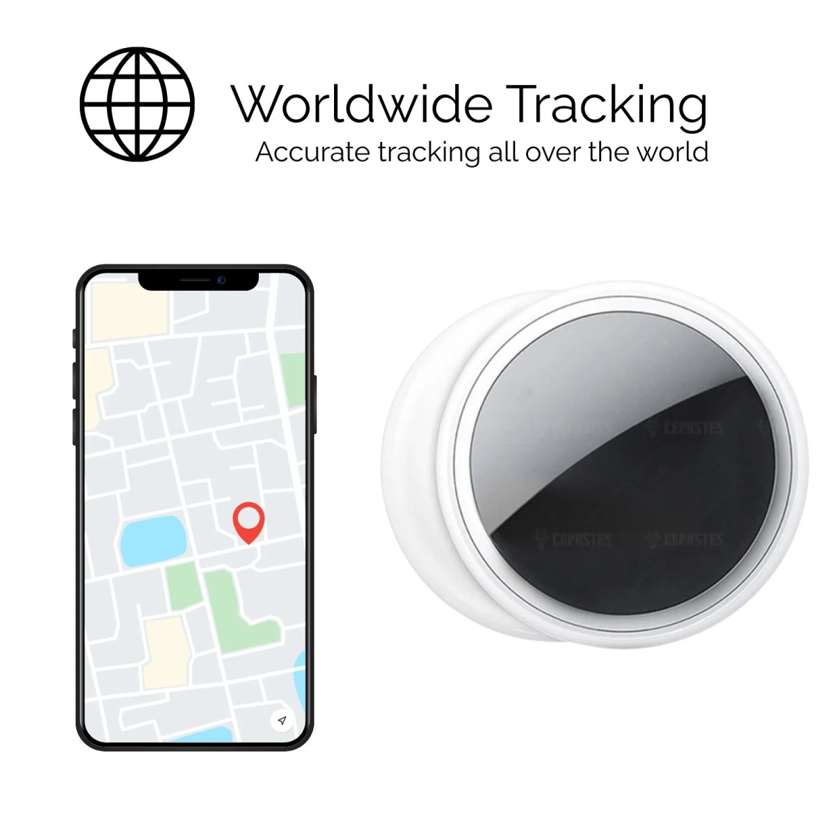 Tracker voor Hond met Reflecterende Halsband 30×30×9 mm – Bluetooth GPS Verbinding - Hebbr