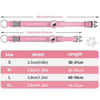 Tracker voor Hond met Reflecterende Halsband 30×30×9 mm – Bluetooth GPS Verbinding - Hebbr