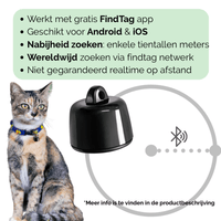 Tracker voor Hond Mini 2,7 g Bluetooth – Vindbaar met FindTag App - Hebbr
