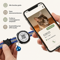 Nederlandse uitleg van QR-veiligheidsfuncties voor Aero kattenhalsband - Hebbr