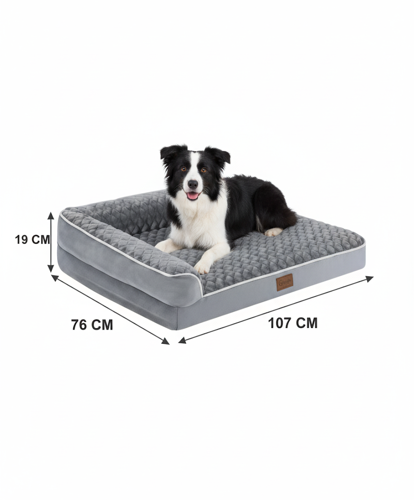 Orthopedisch Hondenbed voor Grote Honden - Waterdicht, Afneembare Hoes en Antislipbasis