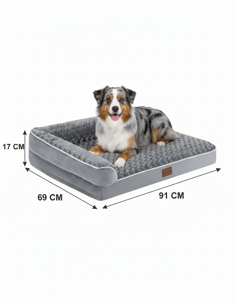 Orthopedisch Hondenbed voor Grote Honden - Waterdicht, Afneembare Hoes en Antislipbasis