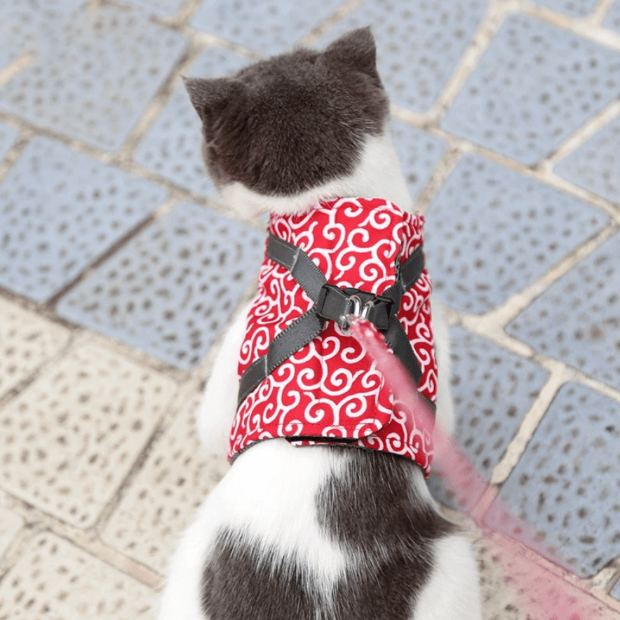 Verstelbaar Kattentuigje voor Buiten - Ademend en Licht Gewichtsontwerp voor Comfortabele Wandelingen - Hebbr