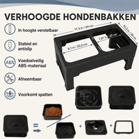 Verstelbare Hondenbak - Hebbr