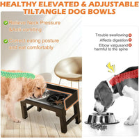 Verstelbare Hondenvoerbak met Standaard en Anti - Slip Ontwerp - Ideaal voor Middelgrote en Grote Honden - Hebbr