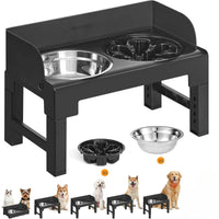 Verstelbare Hondenvoerbak met Standaard en Anti - Slip Ontwerp - Ideaal voor Middelgrote en Grote Honden - Hebbr