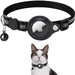 Verstelbare Kattenhalsband met AirTag Technologie - Weerbestendig en Reflecterend, 22 - 32 cm - Hebbr
