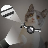 Verstelbare Kattenhalsband met AirTag Technologie - Weerbestendig en Reflecterend, 22 - 32 cm - Hebbr