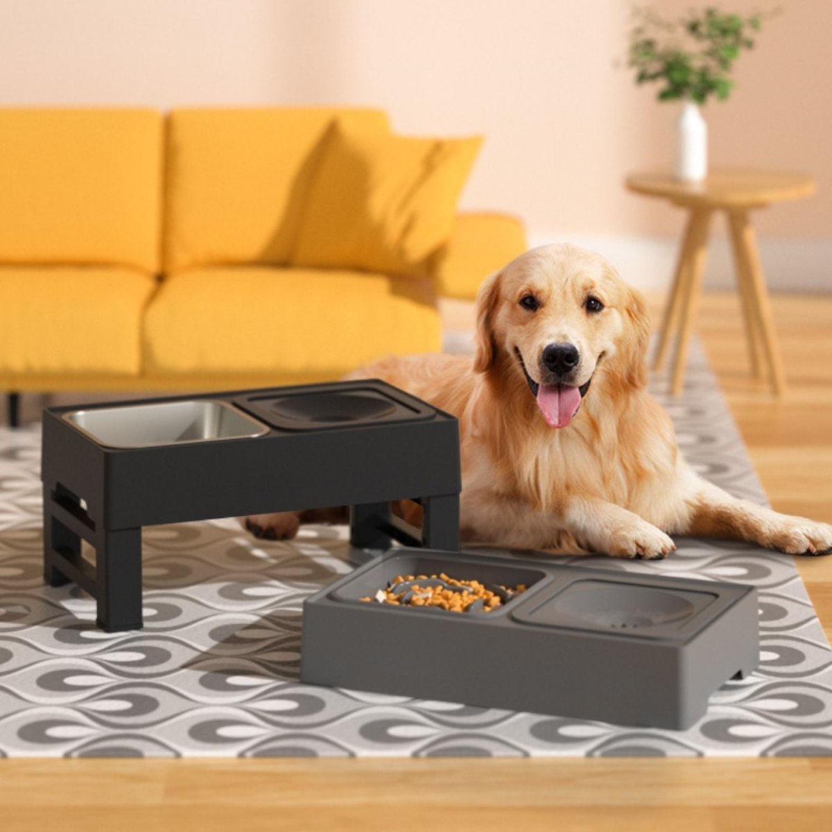 Verstelbare Voerbak voor Honden met orthopedische klachten – Hoogte 9 - 29cm, Anti - Tip Ontwerp - Hebbr