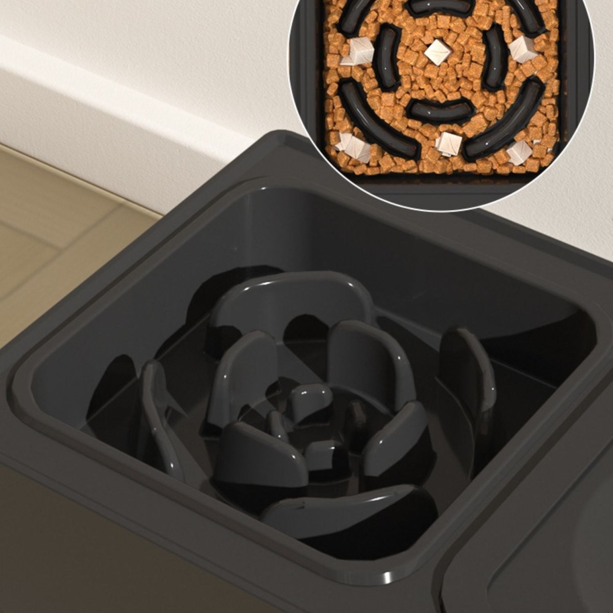 Verstelbare Voerbak voor Honden met orthopedische klachten – Hoogte 9 - 29cm, Anti - Tip Ontwerp - Hebbr