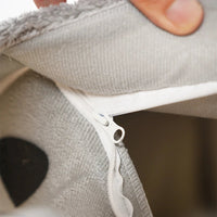 Verwijderbaar Grijs Kattenhuisje Voor Binnen En Buiten - Opvouwbaar, Wasbaar, Vierseizoenen Design - Hebbr