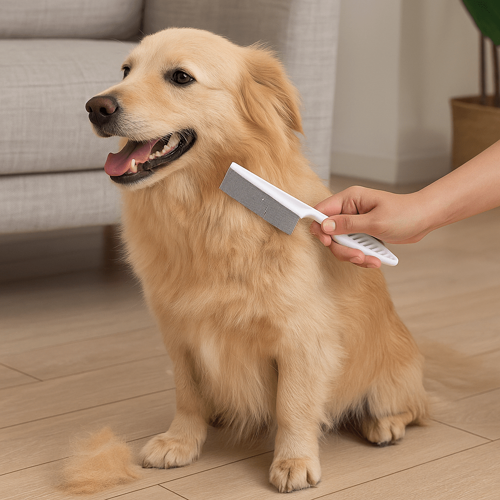 Verzorgingsborstel voor Honden en Katten - Lichtgewicht, Afgeronde Pennen voor Klitten en Vuil - Hebbr