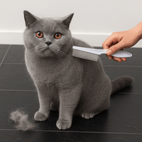 Verzorgingsborstel voor Honden en Katten - Lichtgewicht, Afgeronde Pennen voor Klitten en Vuil - Hebbr