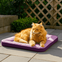 Vierseizoenen kattenbed van katoen, ademend en opvouwbaar - Comfortabel ligbed voor katten en kittens - Hebbr