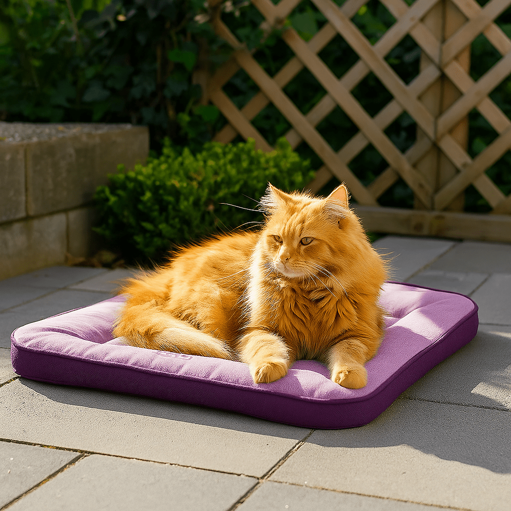 Vierseizoenen kattenbed van katoen, ademend en opvouwbaar - Comfortabel ligbed voor katten en kittens - Hebbr