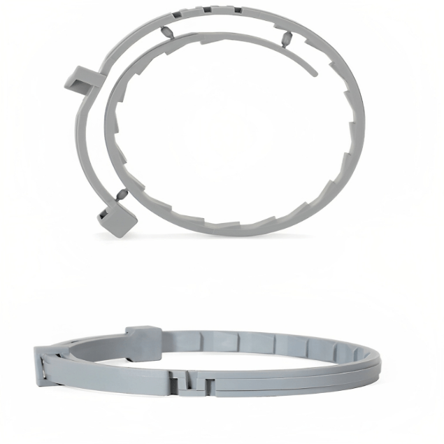 Vlooienhalsband voor Honden en Katten - Verstelbaar, Lichtgewicht en Comfortabel Neutraal Grijs - Hebbr