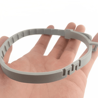 Vlooienhalsband voor Honden en Katten - Verstelbaar, Lichtgewicht en Comfortabel Neutraal Grijs - Hebbr