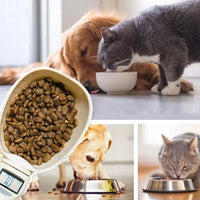 Voedingsweegschaal voor Huisdieren met Automatische Portiecontrole - Compact Ontwerp, Tot 800g - Hebbr