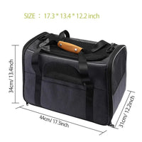 Vouwbare Draagtas voor Huisdieren - Ademend Nylon Oxford, Zwart en Paars, Geschikt voor Katten en Kleine Honden - Hebbr