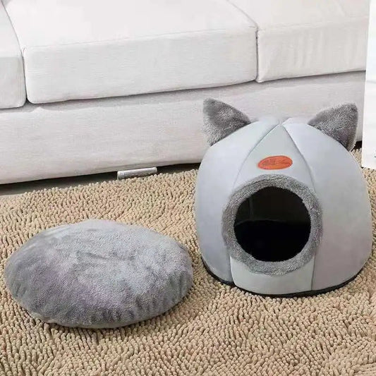 Warme, multifunctionele kattenbedden met afneembare kussen - Verkrijgbaar in verschillende maten - Hebbr