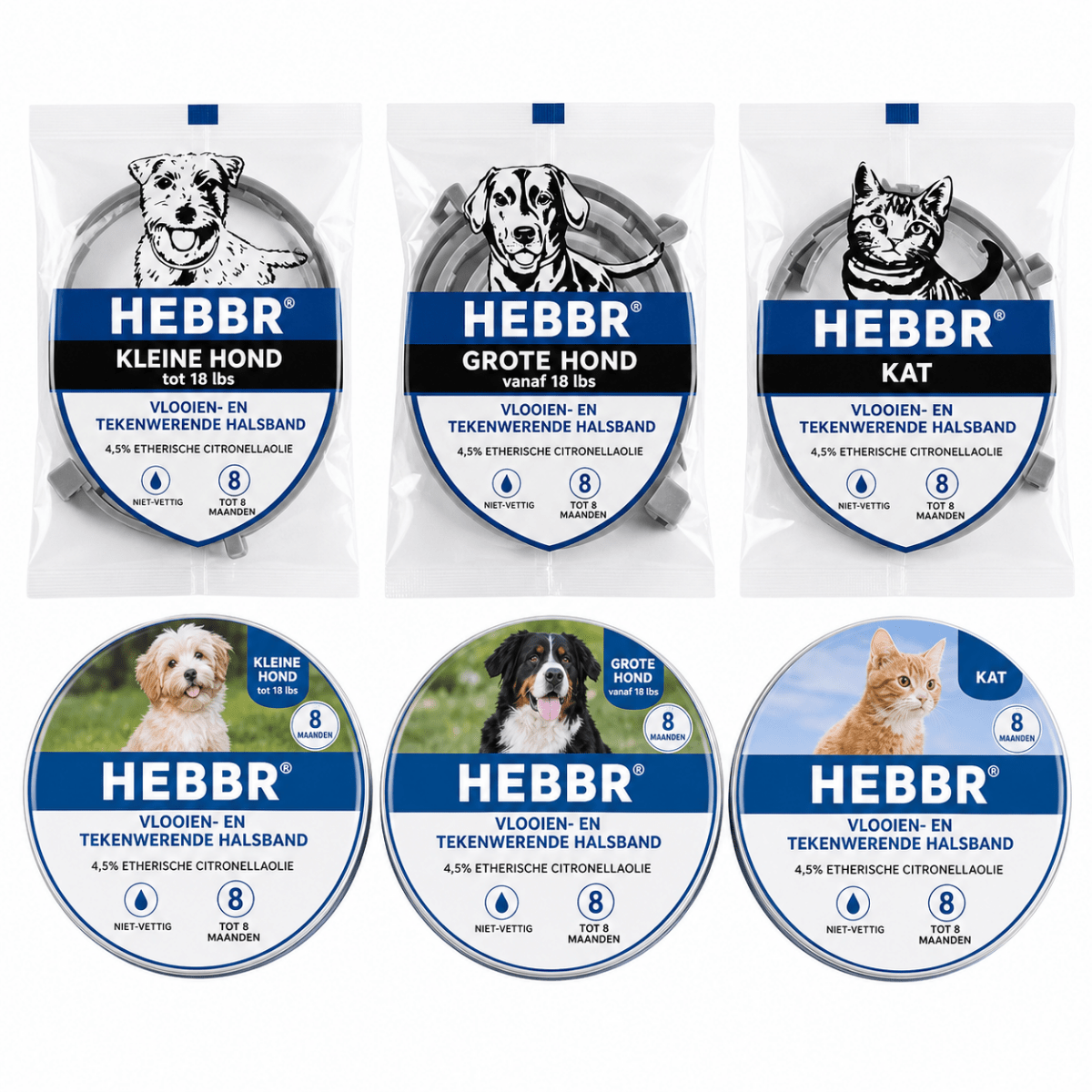 Waterbestendige Vlooienhalsband - Hebbr