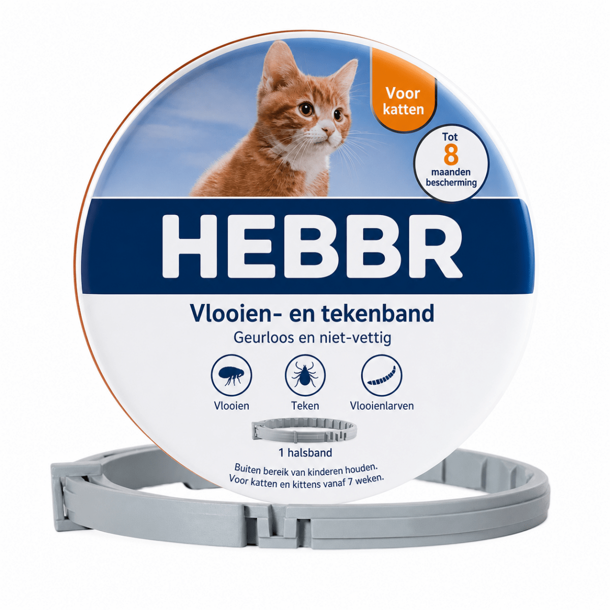 Waterbestendige Vlooienhalsband - Hebbr