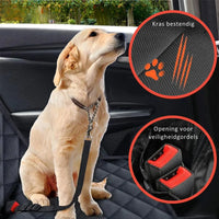 Waterdichte Beschermhoes voor Achterbank – Geschikt voor Grote en Middelgrote Honden, Duurzaam Polyester - Hebbr