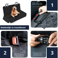Waterdichte Beschermhoes voor Achterbank – Geschikt voor Grote en Middelgrote Honden, Duurzaam Polyester - Hebbr