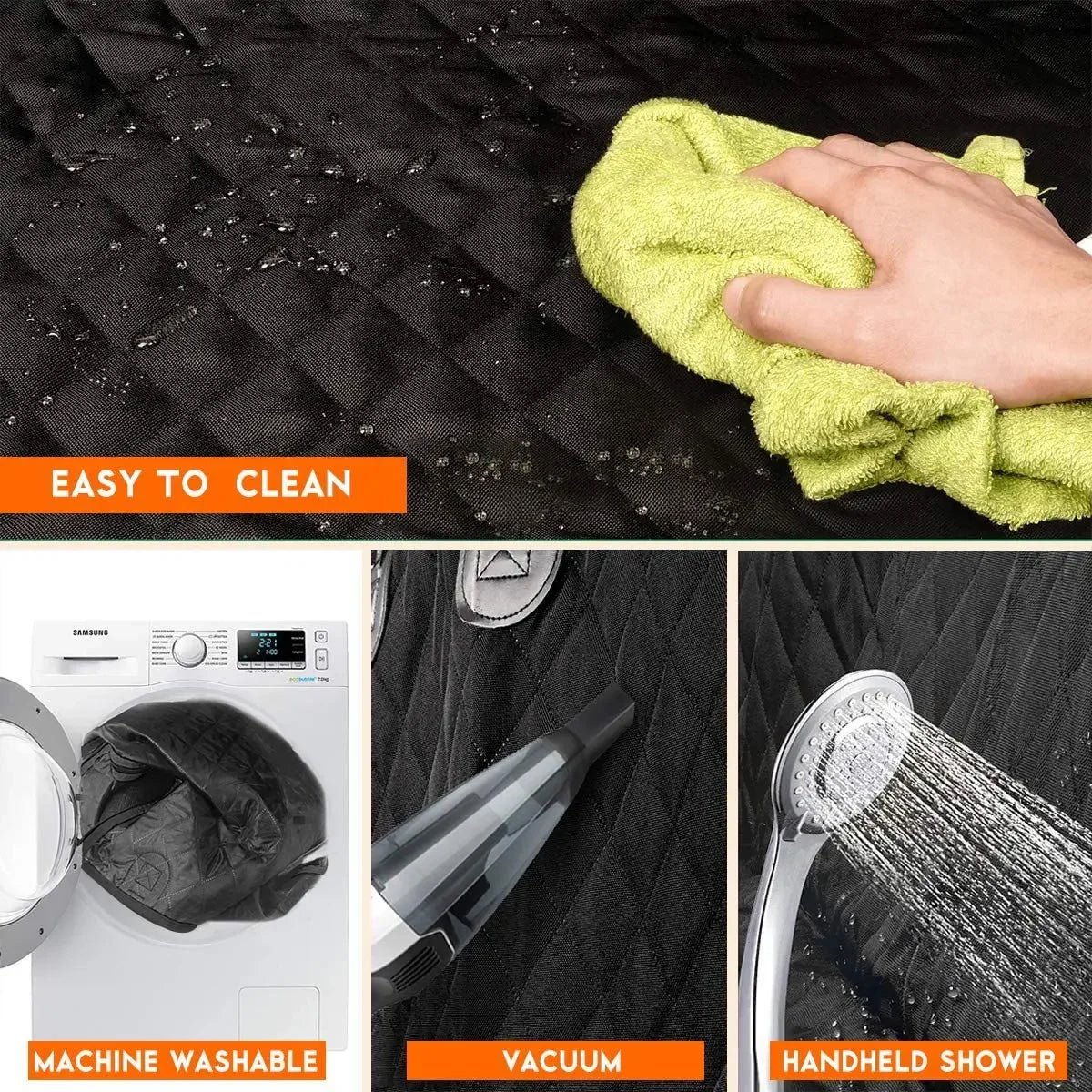 Waterdichte Beschermhoes voor Achterbank – Geschikt voor Grote en Middelgrote Honden, Duurzaam Polyester - Hebbr