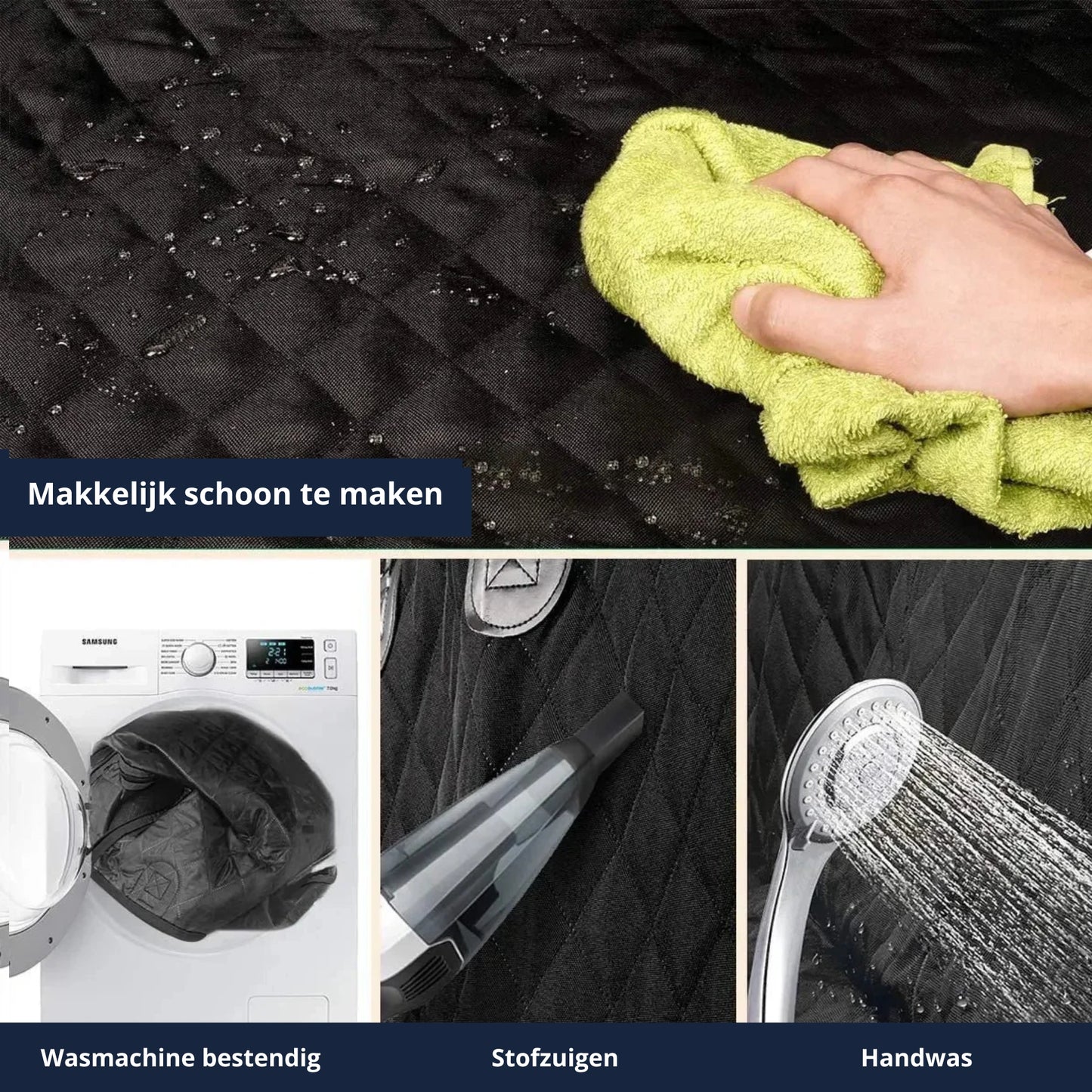 Waterdichte Beschermhoes voor Achterbank – Geschikt voor Grote en Middelgrote Honden, Duurzaam Polyester - Hebbr