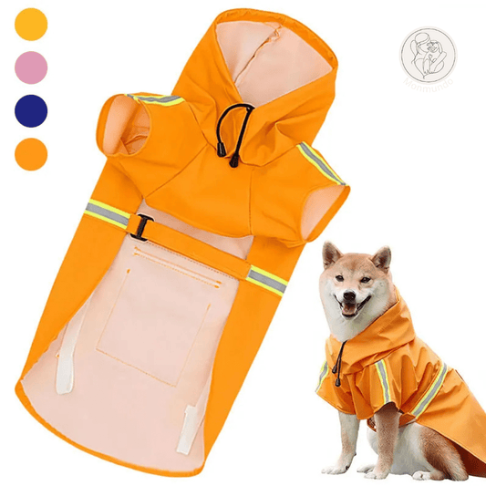 Waterdichte Honden Regenjas – Reflecterend, Comfortabel en Verstelbaar - Hebbr