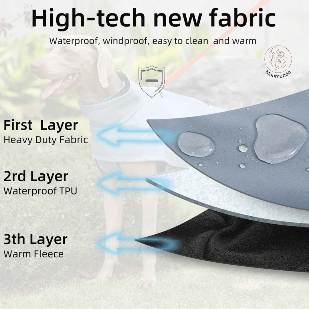Waterdichte Hondenjas voor Winter – Warm, Reflecterend en Flexibele Pasvorm - Hebbr